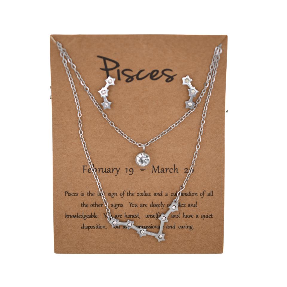 Conjunto Acero Pendiente más colgante Piscis