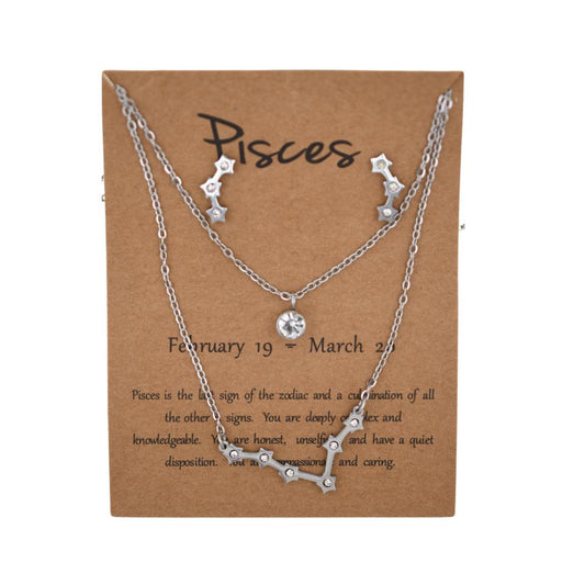 Conjunto Acero Pendiente más colgante Piscis