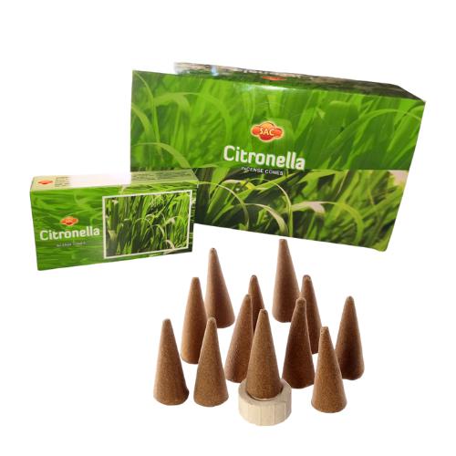 Conos de incienso CITRONELLA SAC Pack 12 cajas
