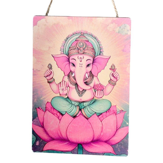 Cuadro madera mensaje 12x17cm - GANESH