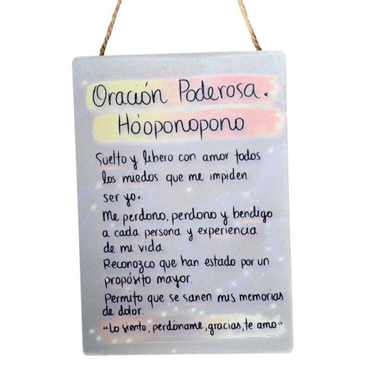 Cuadro madera mensaje 12x17cm - ORACIÓN PODEROSA