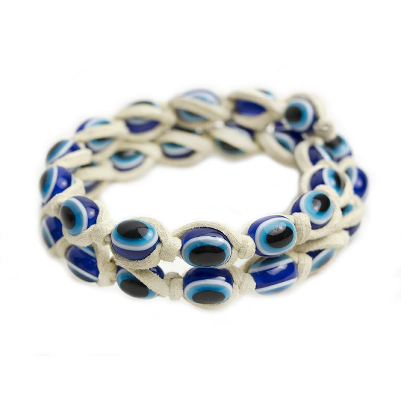 Pulsera Ojo Turco Cordon beige