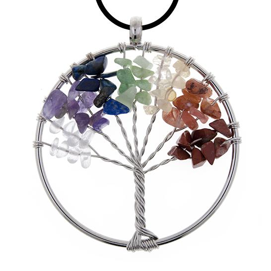 Colgante arbol de la vida 7 Chakras Grande 5CM