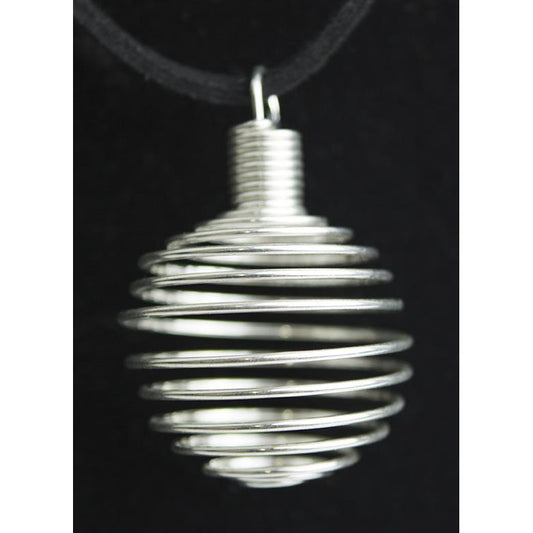 Colgante jaula esfera espiral de metal