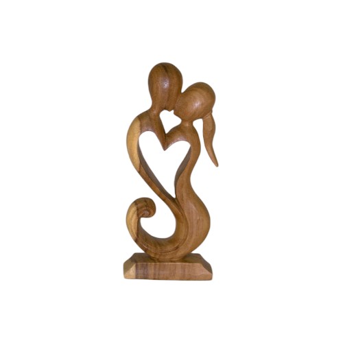 FIGURA MADERA ABSTRACTA CORAZÓN 30CM REF 790-13