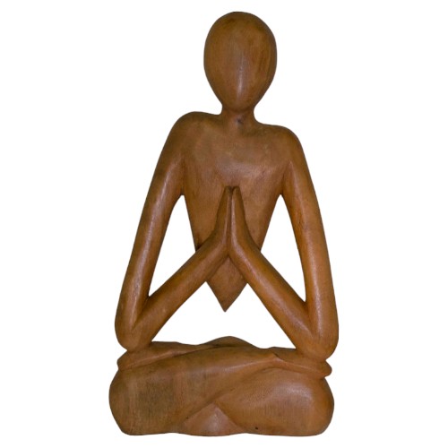 FIGURA MADERA ABSTRACTA NAMASTE 40 CM REF 1090-23