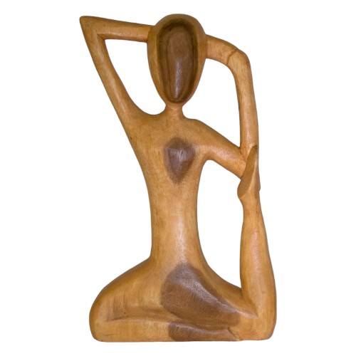 FIGURA MADERA ABSTRACTA YOGA 40CM REF 1090-20