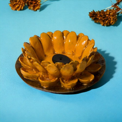 FLOR DE LOTO 15 CM REF 390 - 25 NARANJA