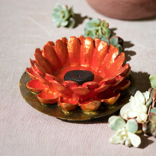 FLOR DE LOTO 15 CM REF 390 - 25 ROJO