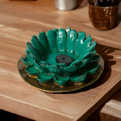 FLOR DE LOTO 15 CM REF 390 - 25 TURQUESA