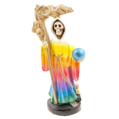 Figura Santa Muerte 12 cms. - MULTICOLOR