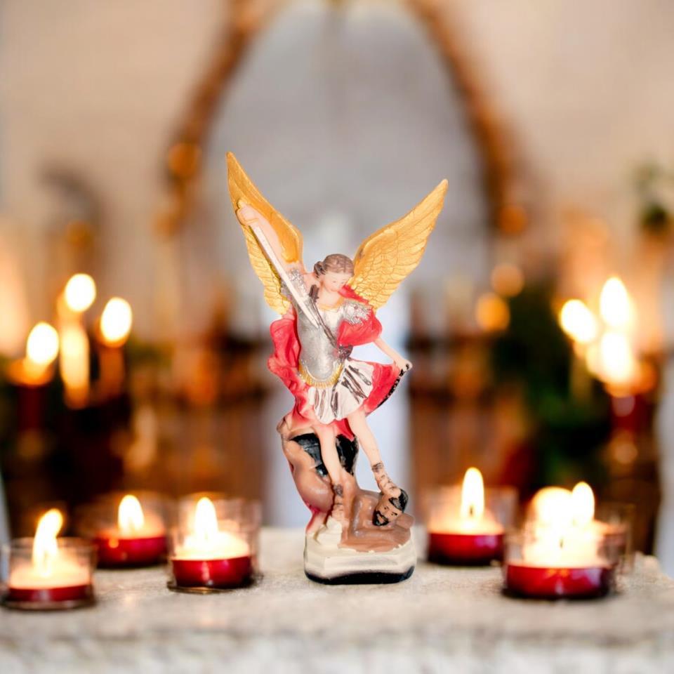 Figura Santo San Miguel Arcángel 15 cms