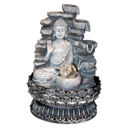 Fuente Buda 33cm base Flor de Loto