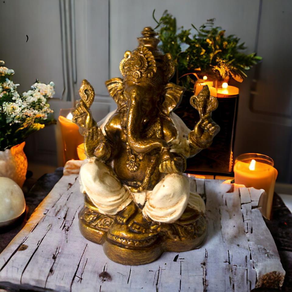 GANESH 17 CM REF 690-7 - BLANCO