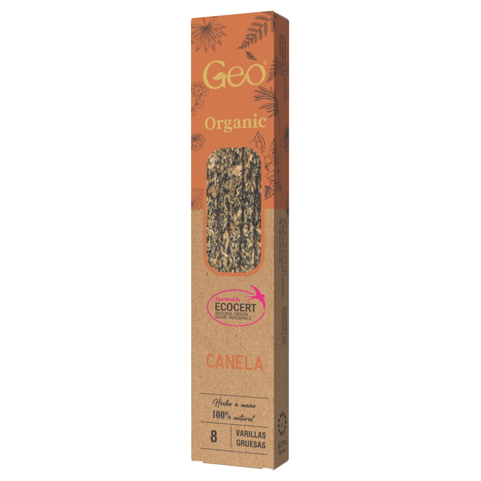 Incienso GEO ORGANIC CANELA 12 Cajas