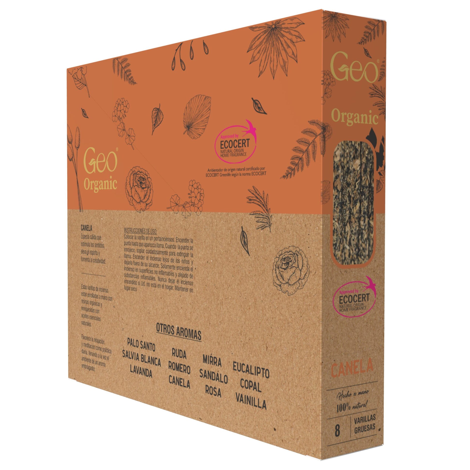 Incienso GEO ORGANIC CANELA 12 Cajas