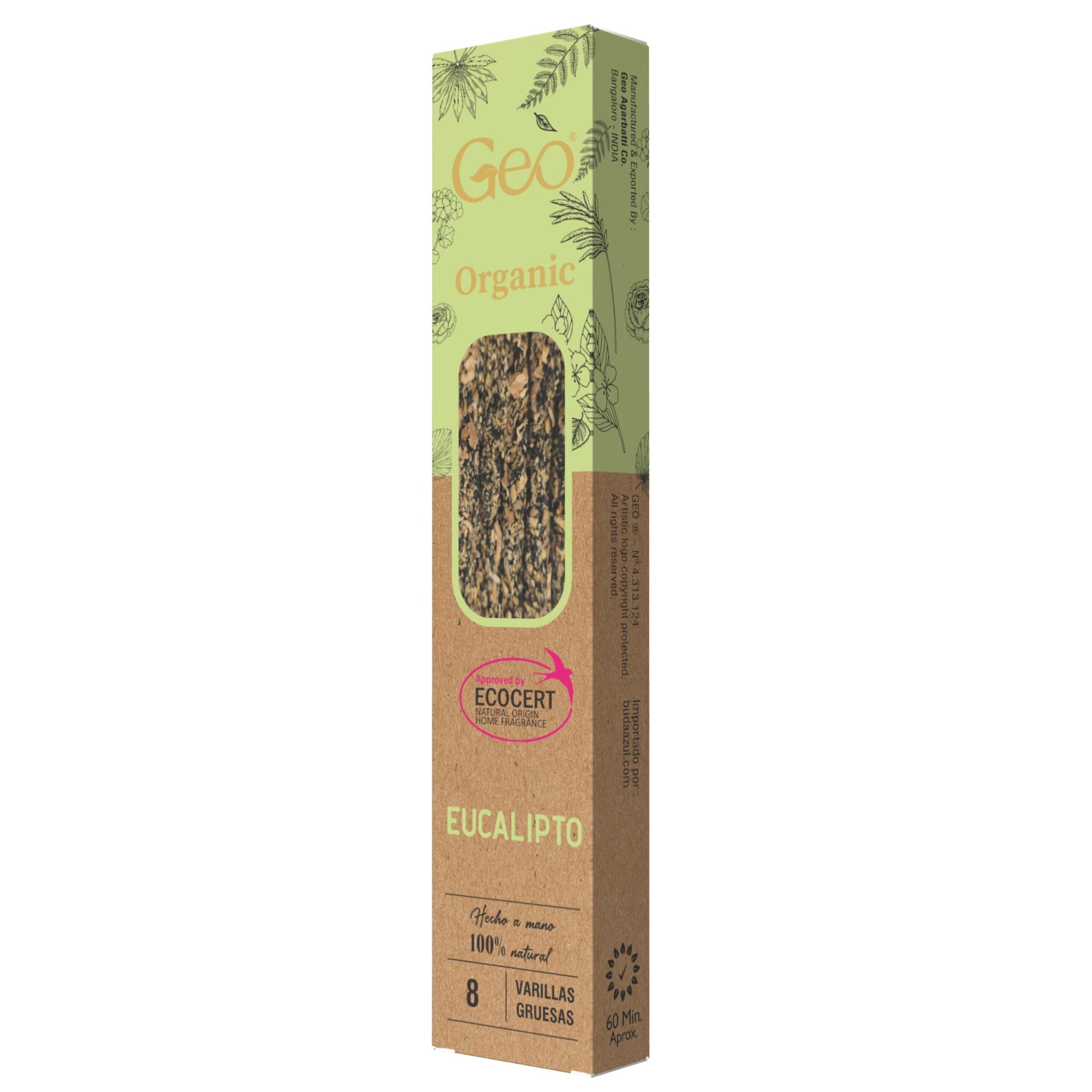 Incienso GEO ORGANIC EUCALIPTO 12 Cajas