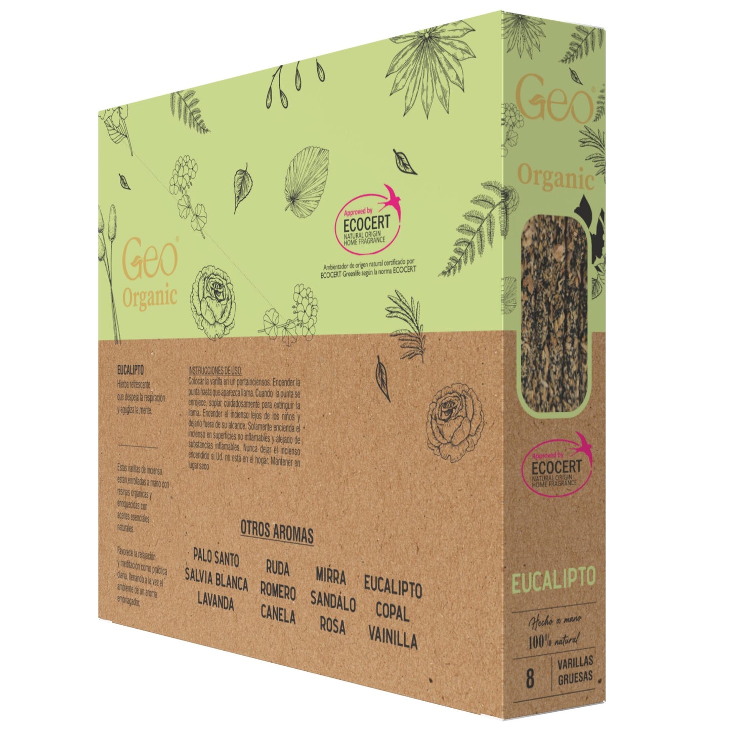 Incienso GEO ORGANIC EUCALIPTO 12 Cajas