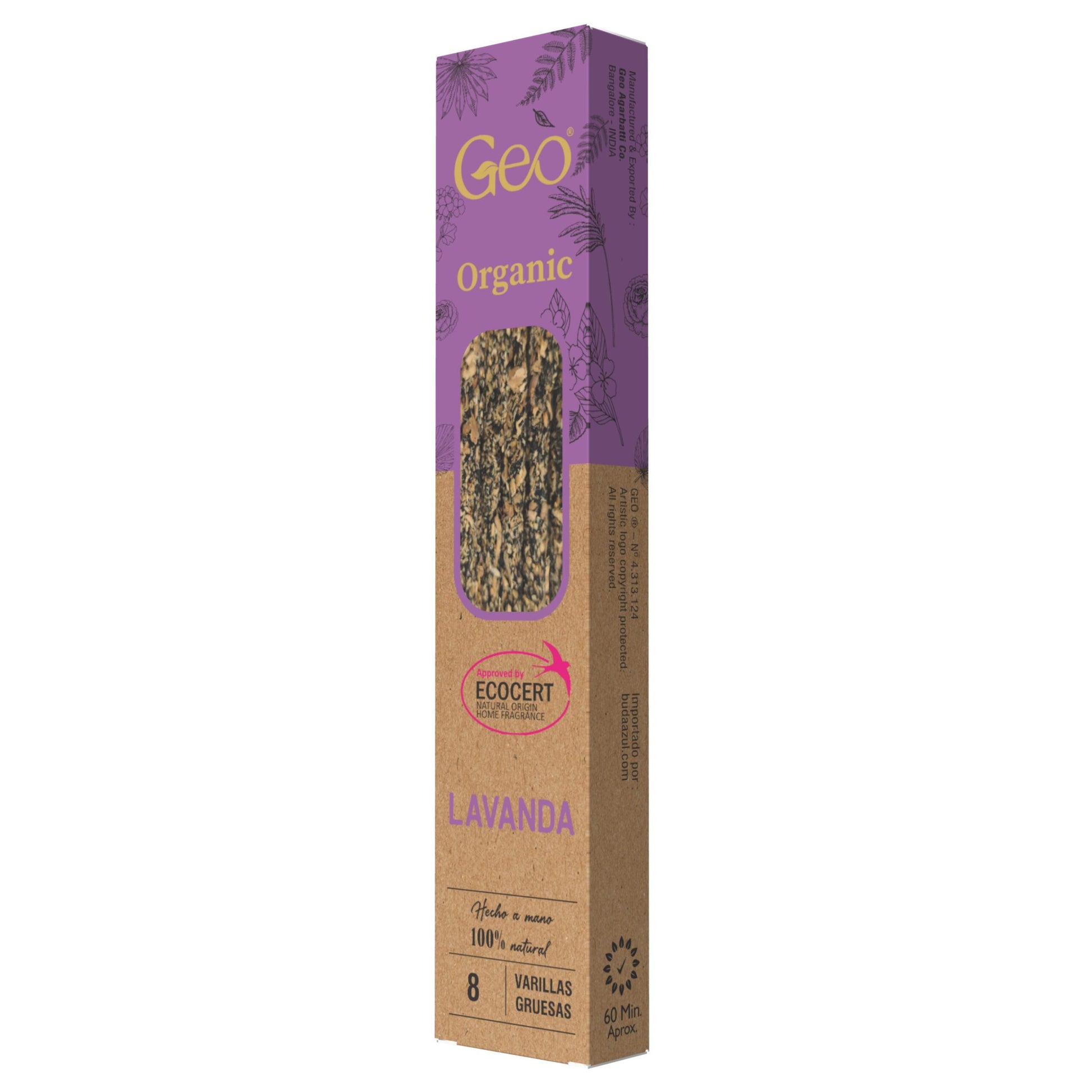 Incienso GEO ORGANIC LAVANDA 12 Cajas