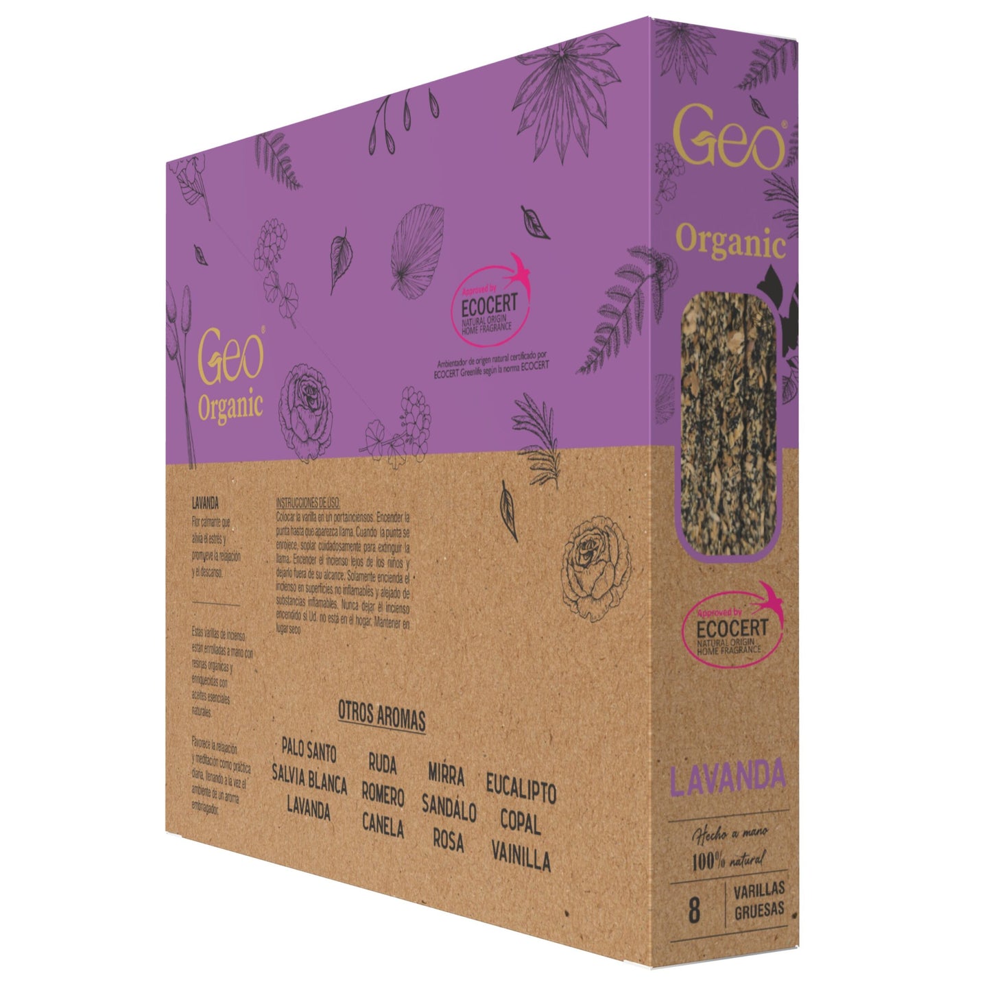 Incienso GEO ORGANIC LAVANDA 12 Cajas