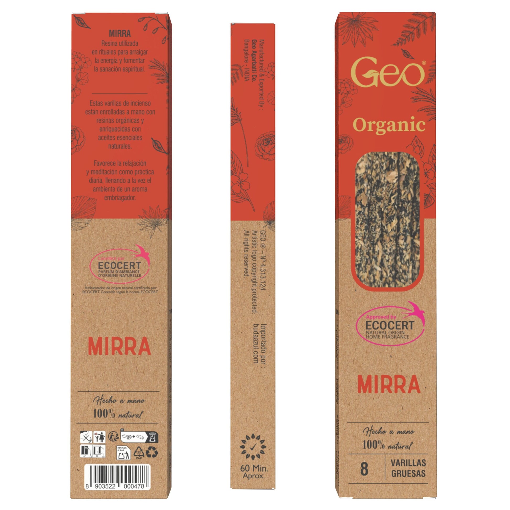 Incienso GEO ORGANIC MIRRA 12 Cajas