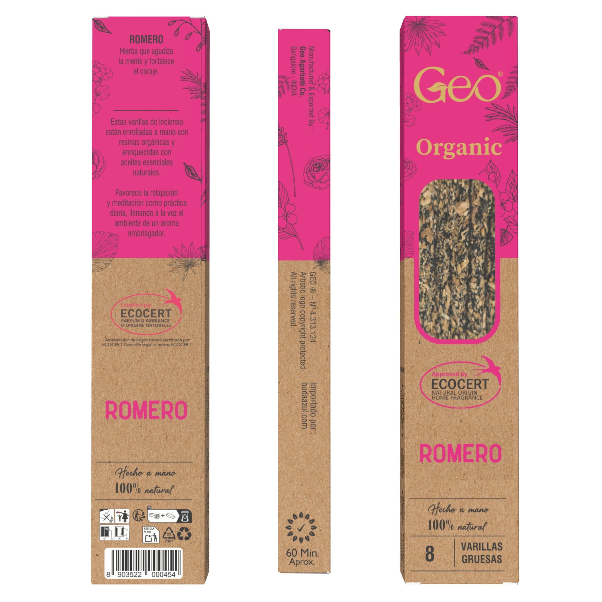Incienso GEO ORGANIC ROMERO 12 Cajas