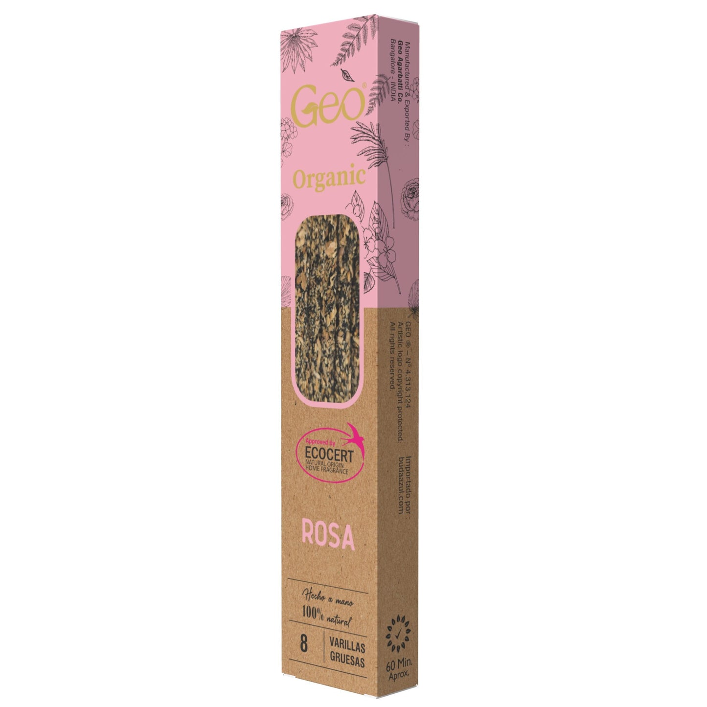 Incienso GEO ORGANIC ROSA 12 Cajas