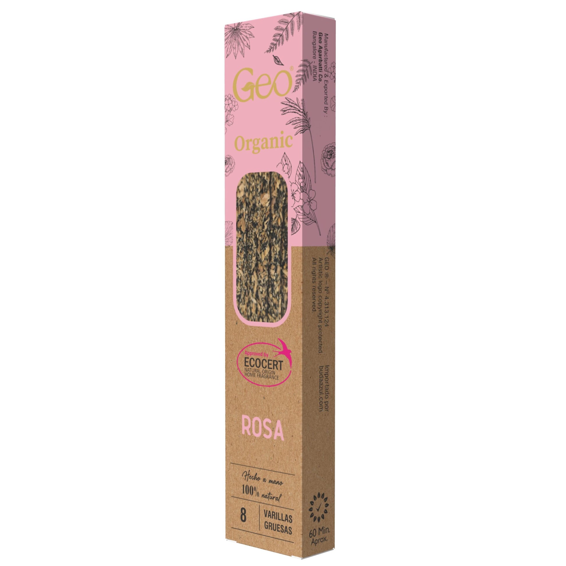 Incienso GEO ORGANIC ROSA 12 Cajas