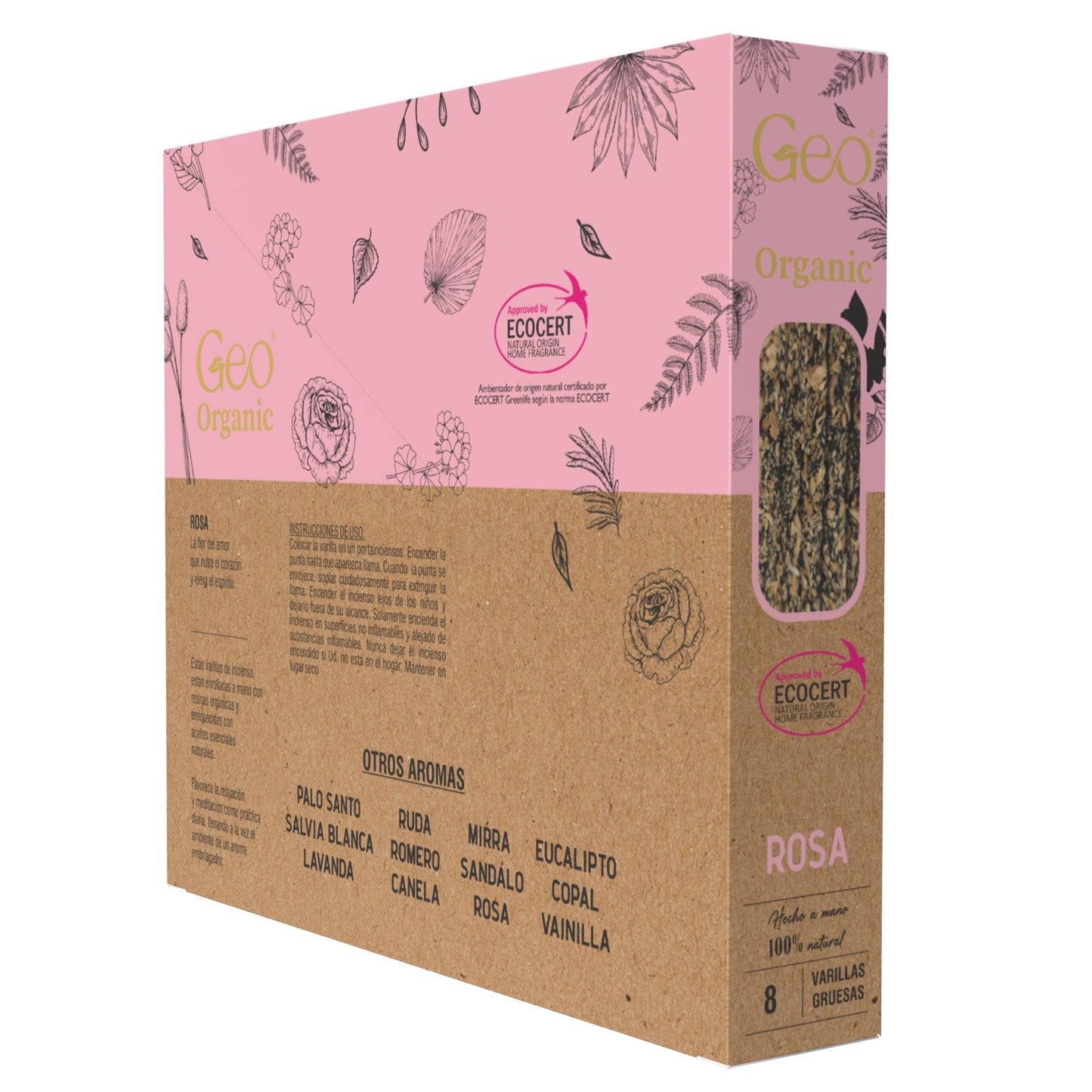 Incienso GEO ORGANIC ROSA 12 Cajas