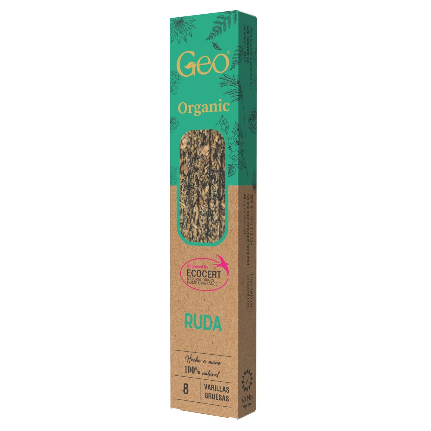 Incienso GEO ORGANIC RUDA 12 Cajas