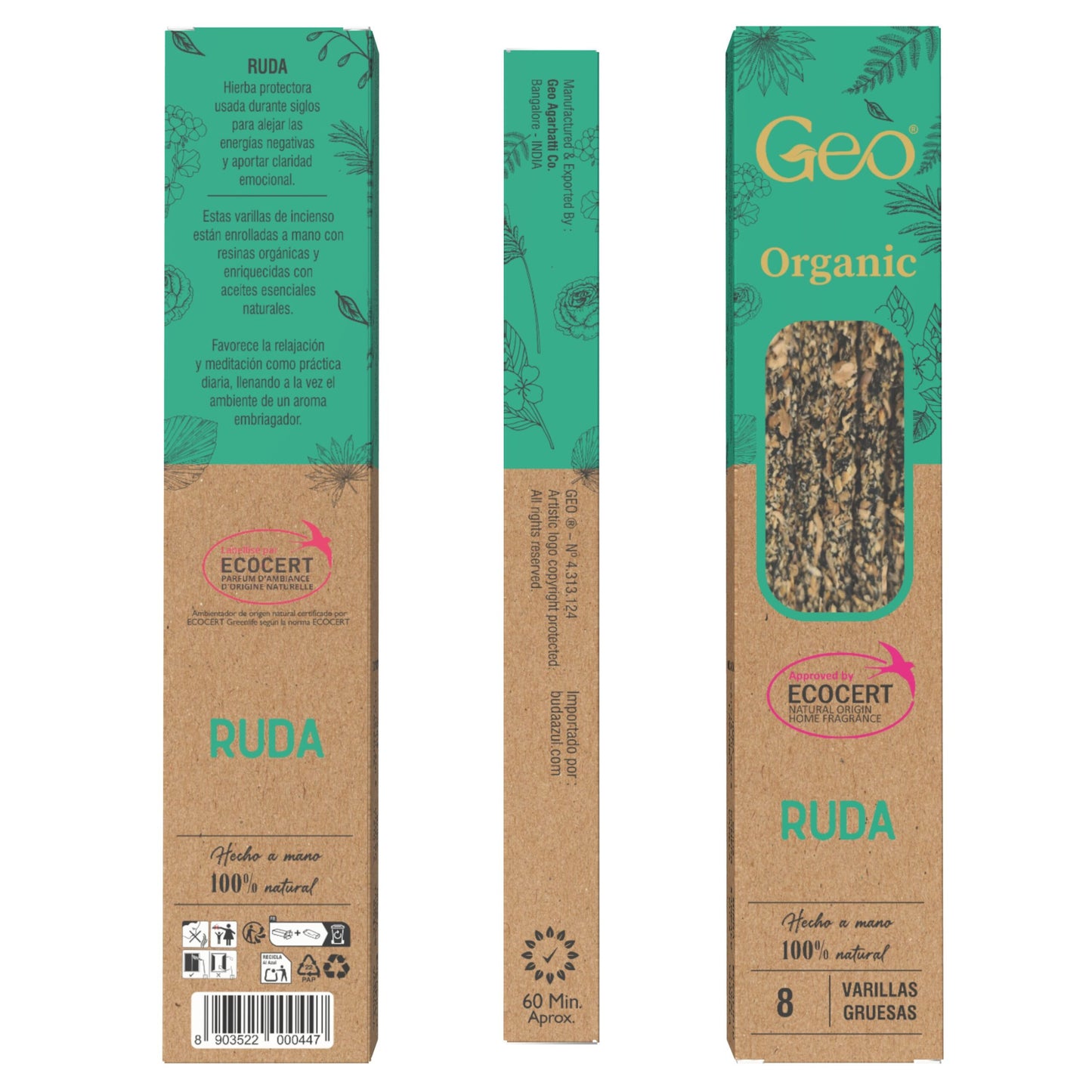Incienso GEO ORGANIC RUDA 12 Cajas