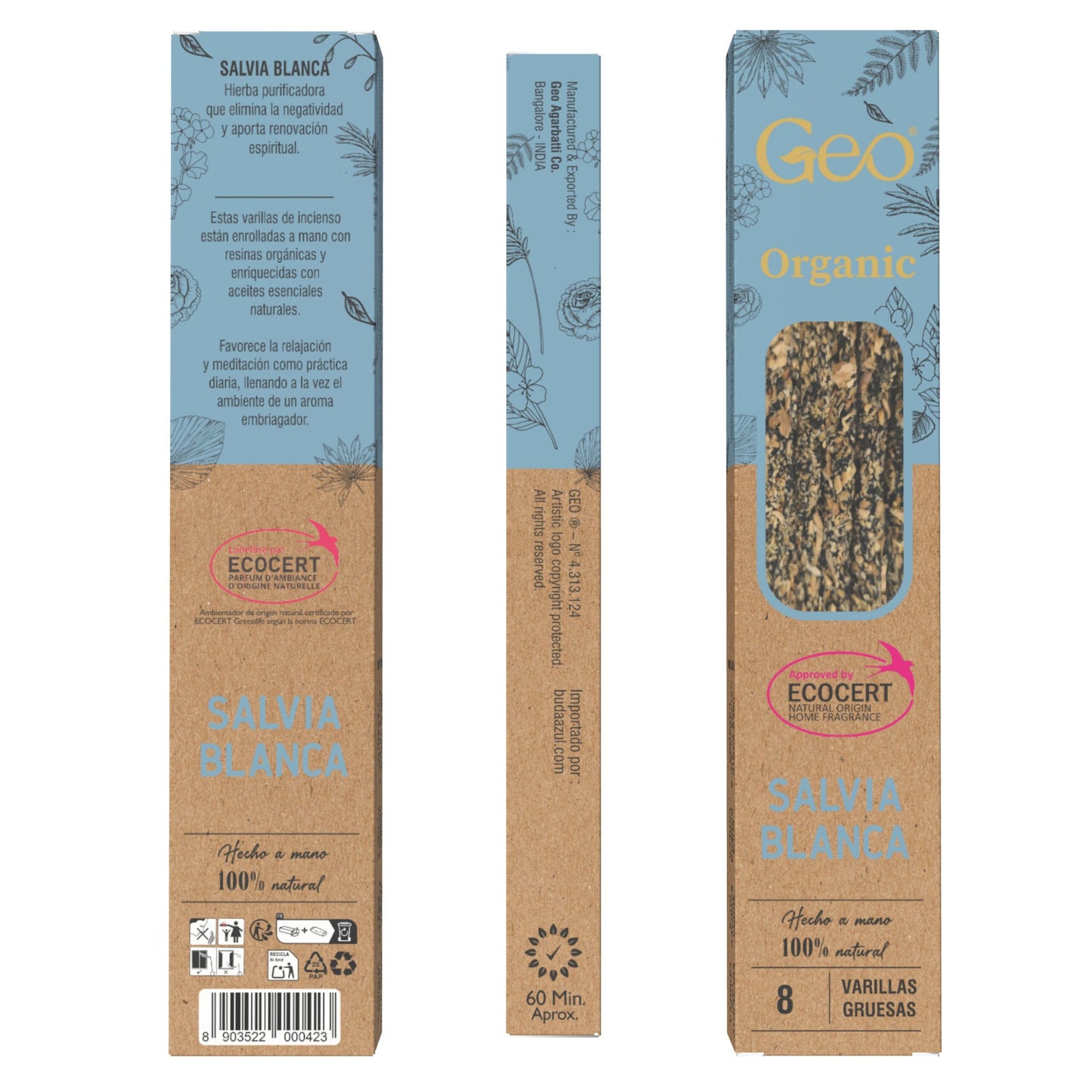 Incienso GEO ORGANIC SALVIA BLANCA 12 Cajas