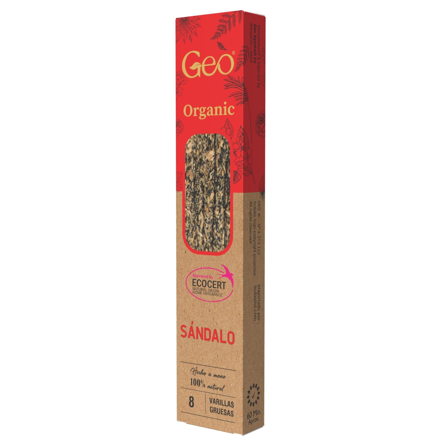 Incienso GEO ORGANIC SÁNDALO 12 Cajas