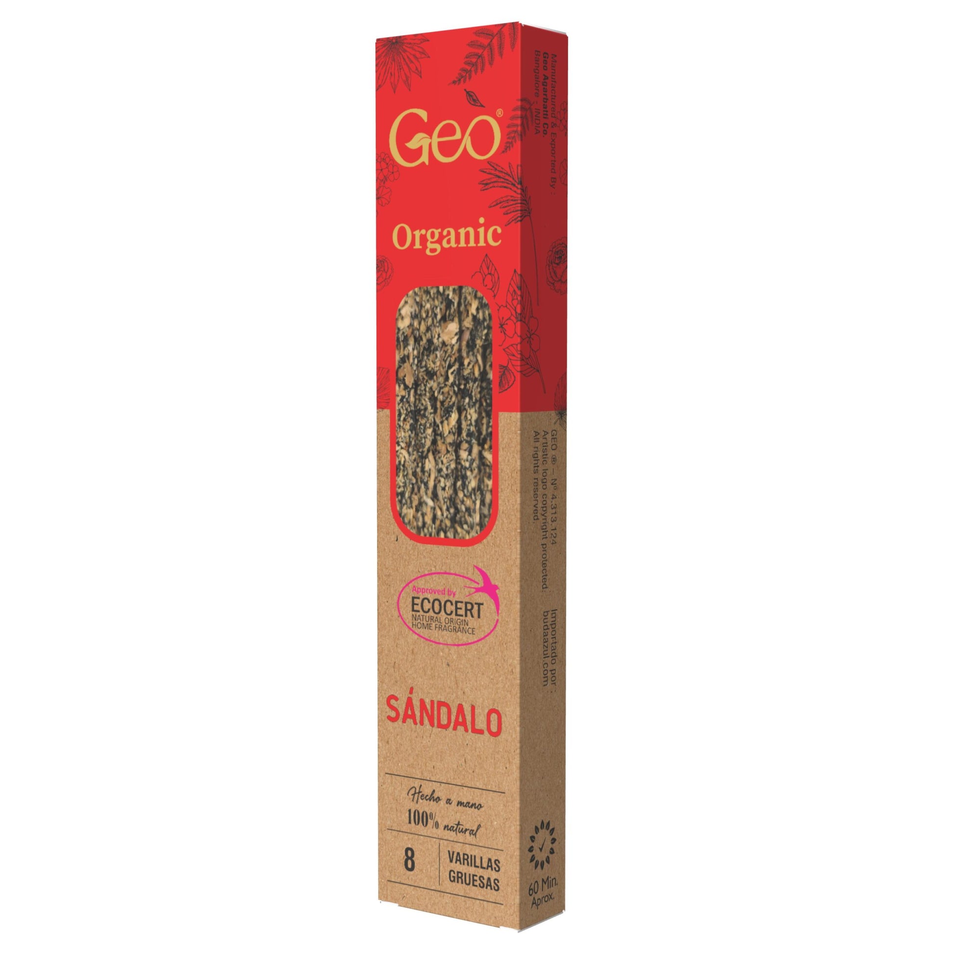 Incienso GEO ORGANIC SÁNDALO 12 Cajas