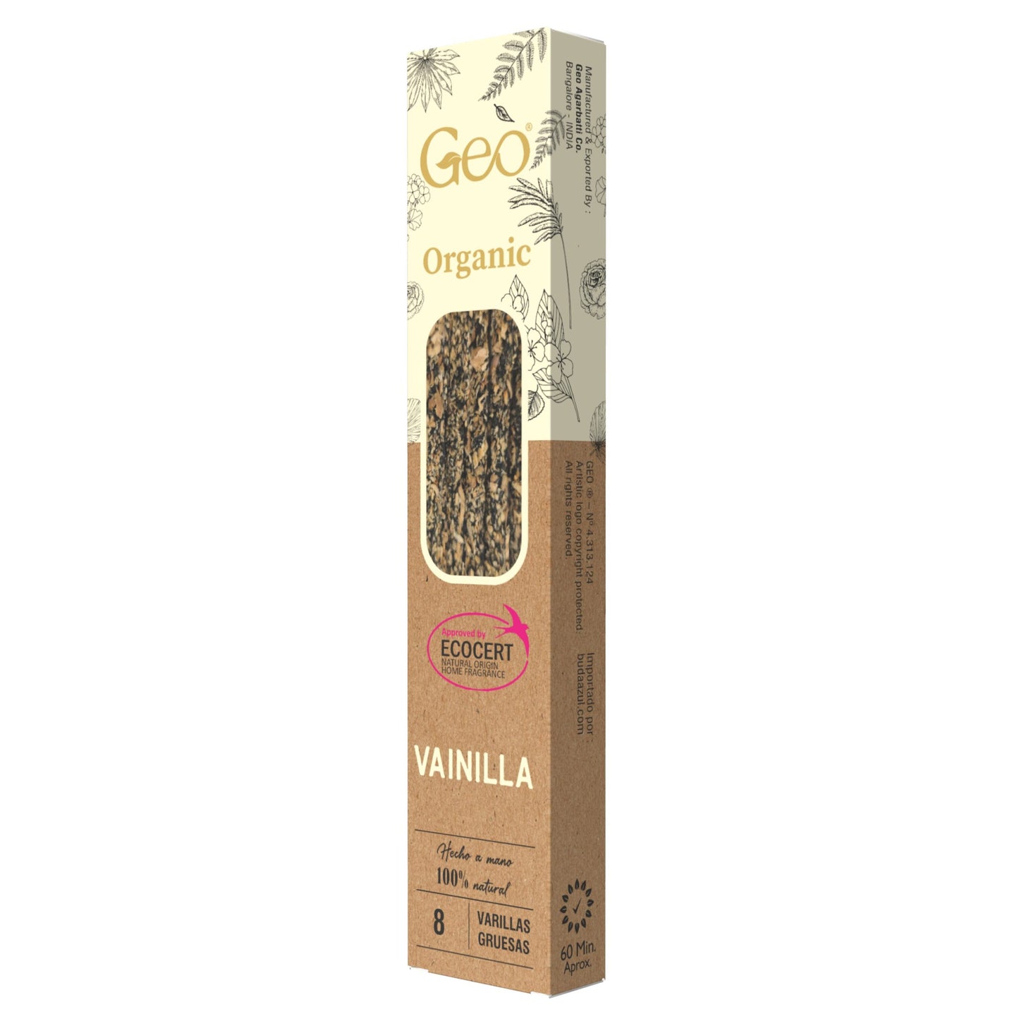 Incienso GEO ORGANIC VAINILLA 12 Cajas