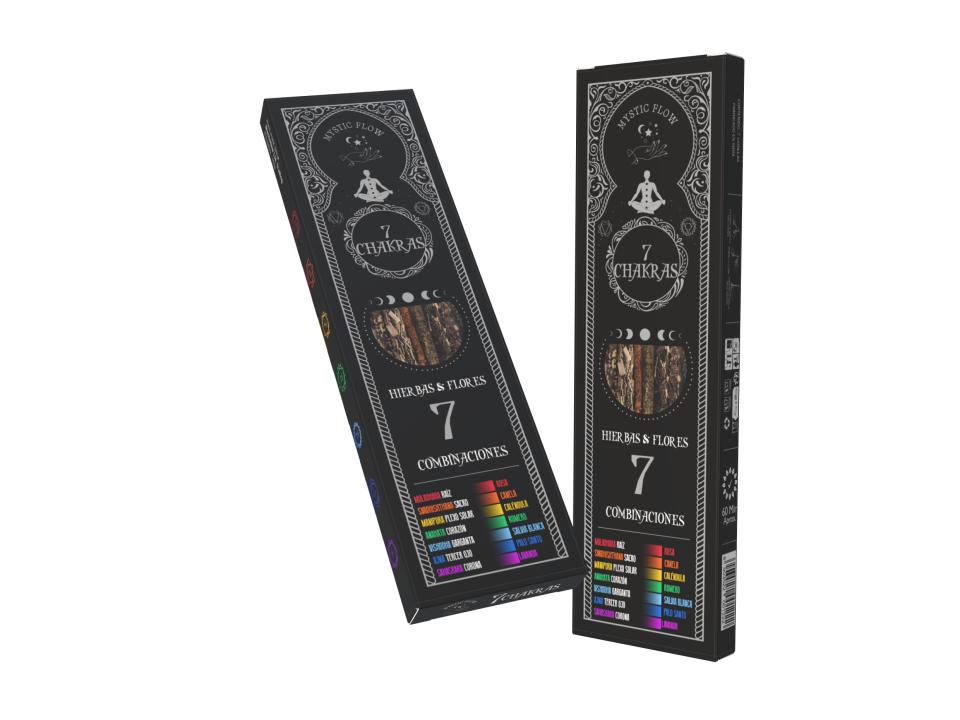 Incienso 7 Chakras - 7 Hierbas & Flores Mystic Flow (Pack 12 Cajas)