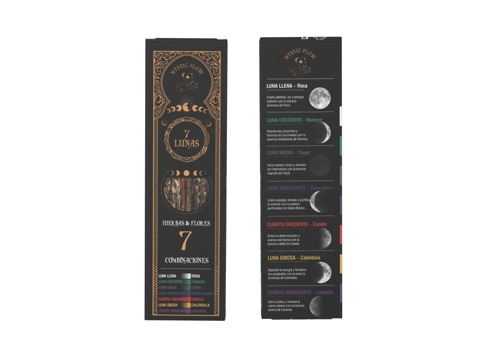 Incienso 7 Lunas - 7 Hierbas & Flores Mystic Flow (Pack 12 Cajas)