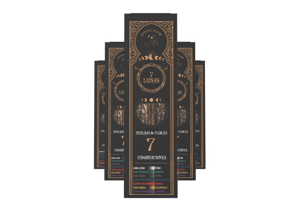 Incienso 7 Lunas - 7 Hierbas & Flores Mystic Flow (Pack 12 Cajas)