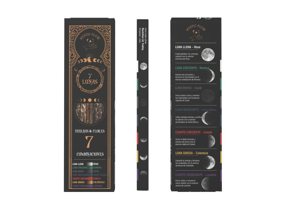 Incienso 7 Lunas - 7 Hierbas & Flores Mystic Flow (Pack 12 Cajas)