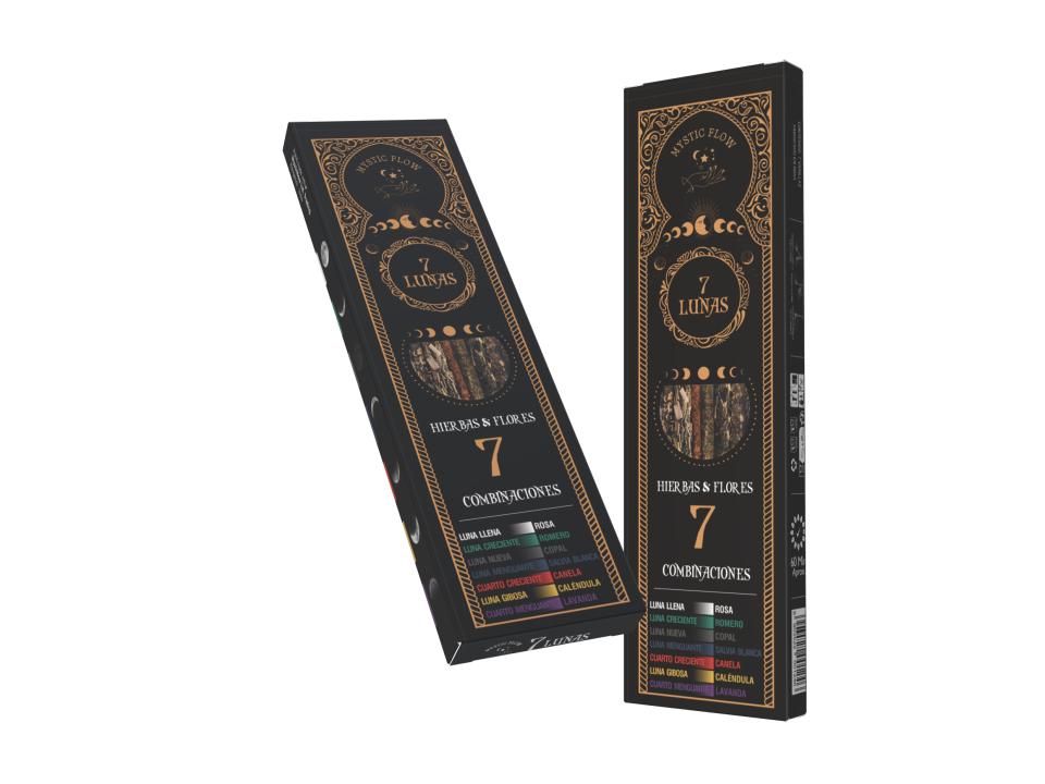 Incienso 7 Lunas - 7 Hierbas & Flores Mystic Flow (Pack 12 Cajas)