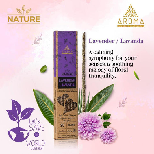 Incienso AROMA Orgánico Nature LAVANDA Pack 12 cajas