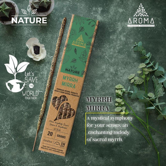Incienso AROMA Orgánico Nature MIRRA Pack 12 cajas
