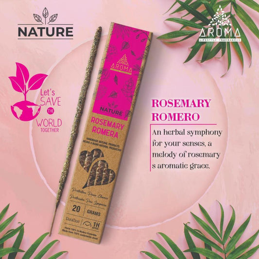 Incienso AROMA Orgánico Nature ROMERO Pack 12 cajas