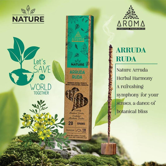 Incienso AROMA Orgánico Nature RUDA Pack 12 cajas
