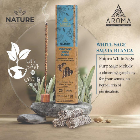 Incienso AROMA Orgánico Nature SALVIA BLANCA Pack 12 cajas