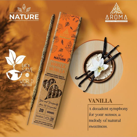 Incienso AROMA Orgánico Nature VAINILLA Pack 12 cajas
