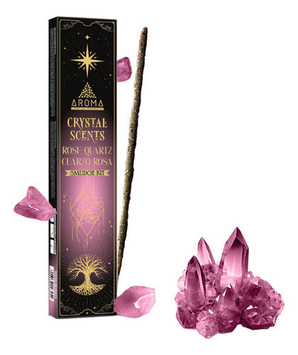 Incienso AROMA minerales CUARZO ROSA Pack 12 cajas