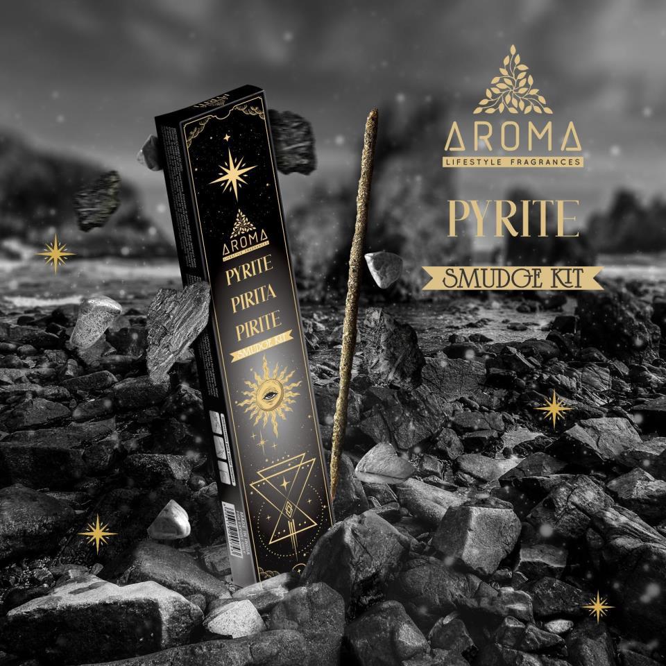 Incienso AROMA minerales PIRITA Pack 12 cajas