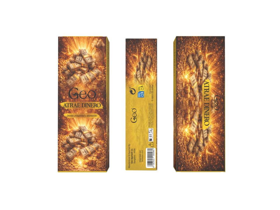 Incienso ATRAE DINERO GEO Hexagonal 6 cajitas