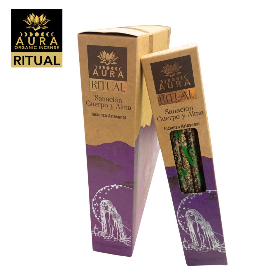 Incienso AURA RITUAL Sanación, Cuerpo y Alma Pack 12 cajas